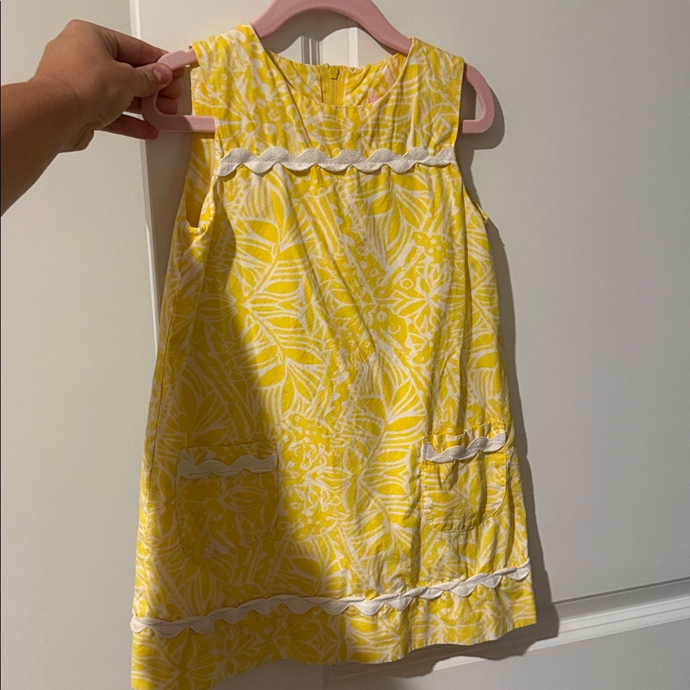 Lilly Pulitzer Yellow Floral Kids Dress